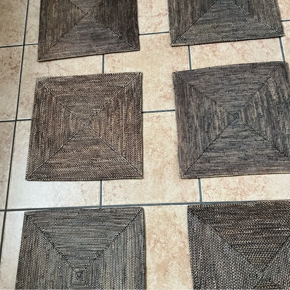 Woven Brown Placemats Set of 6